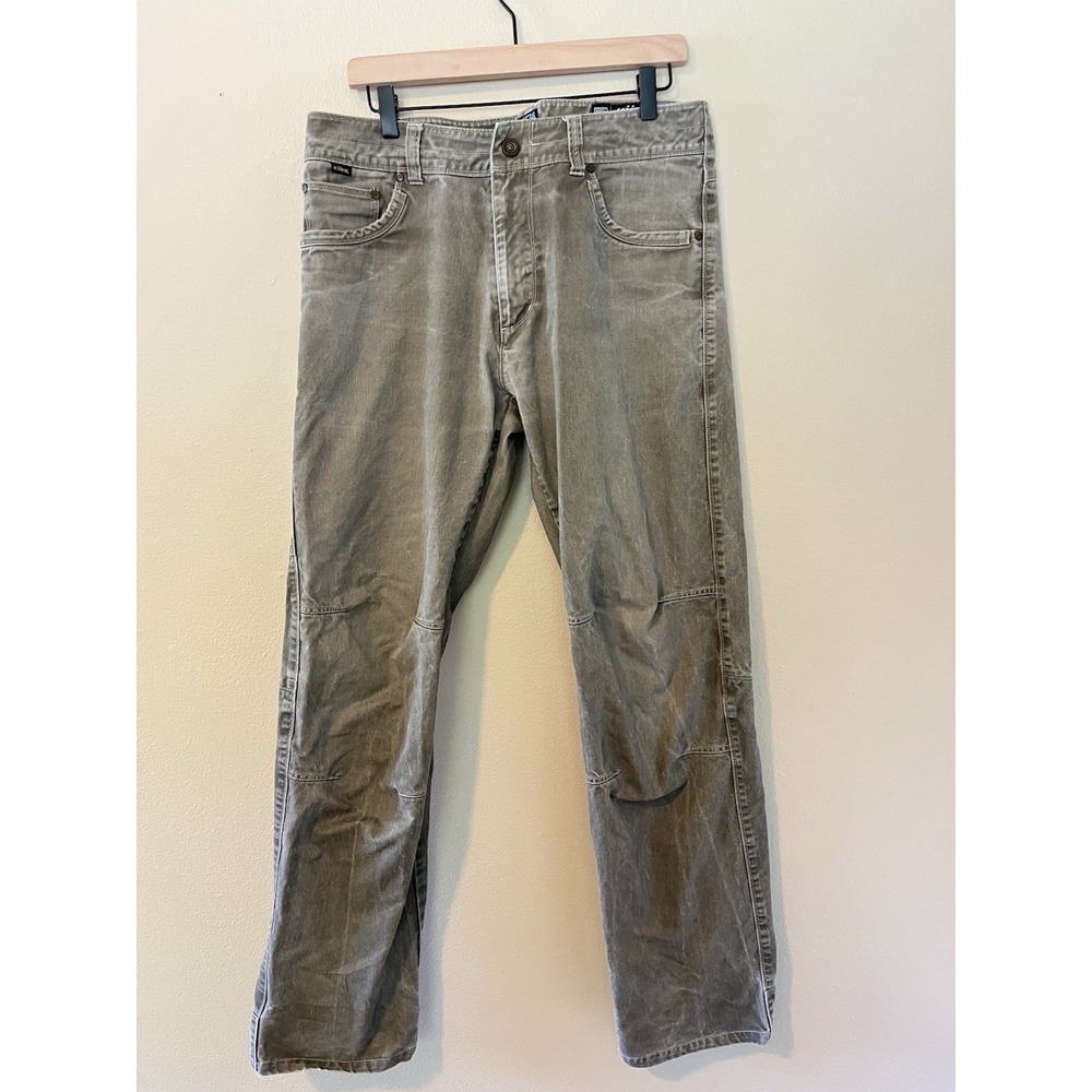 Kuhl Mens Jeans Ryder Pants 34x34 Articulated Knee Gorpcore Grey Utility Gorp - Picture 1 of 7